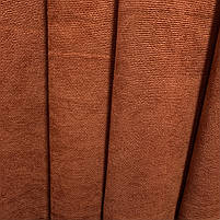 Шторна тканина мікровелюр на метраж, колір теракотовий, висота 3м (Petek-108), фото 2