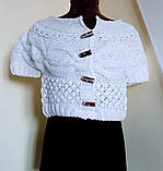 В'язаний жилет на гудзиках білий NED & HELEN, фото 2