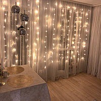 Новорічна гірлянда штора RD-092 (3*2 м) тепле світло