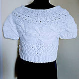 В'язаний жилет на гудзиках білий NED & HELEN, фото 3