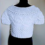 В'язаний жилет на гудзиках білий NED & HELEN, фото 4