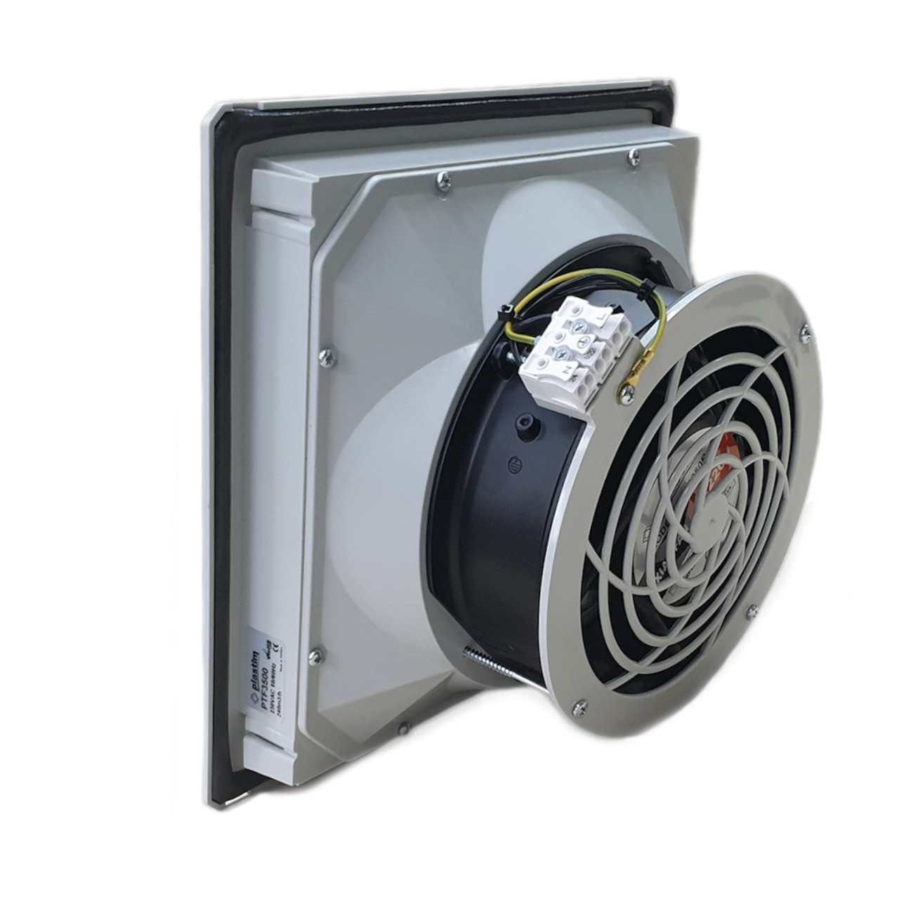 Вентилятор з решіткою з фільтром 260х260 IP54 в щит, фото 1