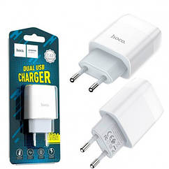 Мережевий зарядний пристрій Hoco C73A Glorious подвійний USB 2.4A