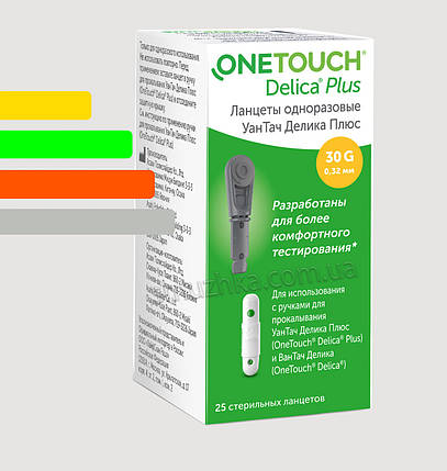 Ланцети OneTouch Delica Plus 25 шт. - Вантач Деліка плюс, фото 1
