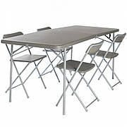 Стіл зі стільцями Vango Orchard XL 182 Table and Chair Set Grey (TBNORCHARG10TET)