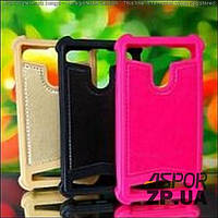 Чохол-накладка шкіра універсал 5"- золотий