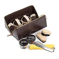 Набор для ухода за обувью Tarrago Deluxe Brown Shoe Care Travel Kit