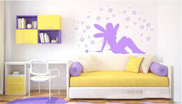 Вінілова інтер'єрна наклейка декор на стіну та шпалери «Beautiful fairy» з оракалу