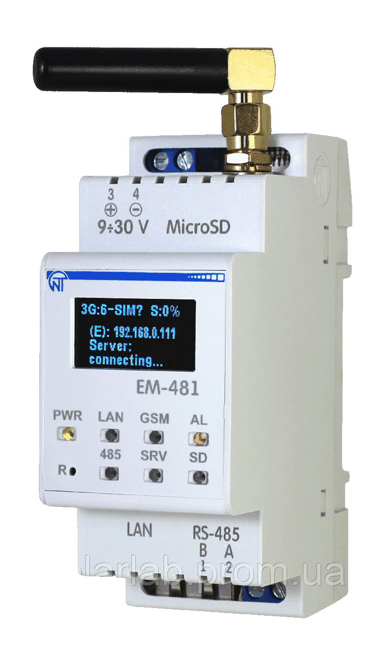 Контроллер web-доступа к управлению Modbus - оборудованием ЕМ-481