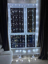 Гірлянда Водоспад світлодіодна 3х1,5 метра 400 Led Білий, фото 2