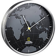 Годинник настінний National Geographic World Map Aluminium (9080000)