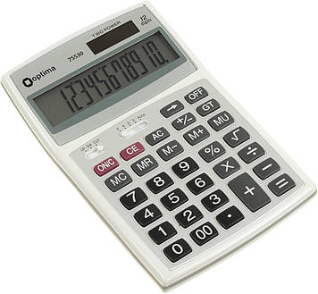 Калькулятор "Optima" №O75530 (12-розряд.) 143х94х29мм(1)(40)