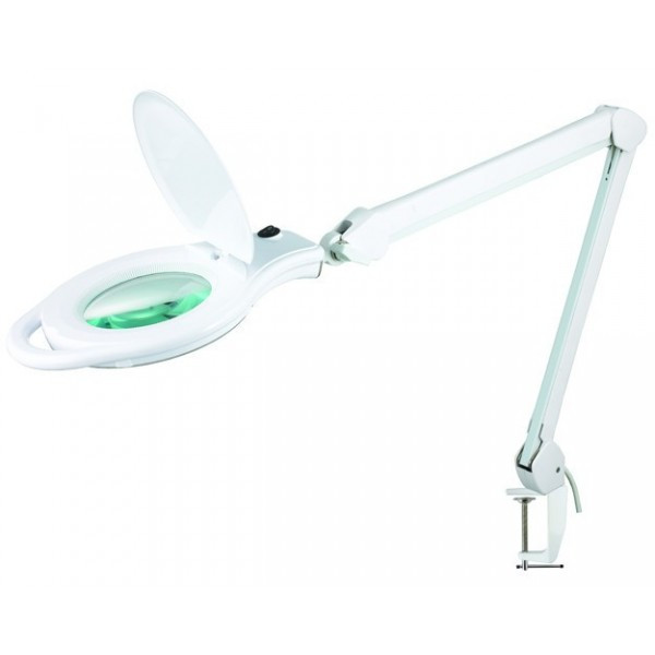 Лупа-лампа на струбцині 8060 LED-підсвітка (56SMD), 5X діоптр, D-130 мм