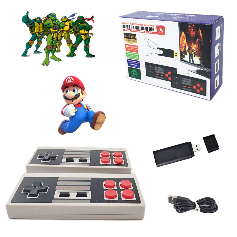 Ігрова приставка стікер Gen Game Mini Super HD 660 вбудованих ретро ігор дитяча консоль Денді 8 біт, фото 1
