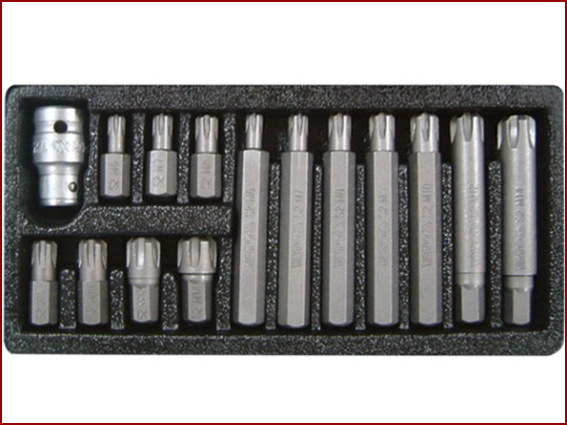 Набір з 15 біт RIBE М6-М14 з перехідником 1/2" Yato YT-0419