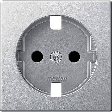 Центральна плата SCHUKO Merten System M, алюміній, 2P+E, приховане montування, 16A, фото 1