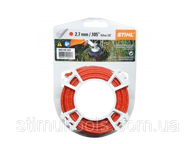 Косильна струна Stihl кругла, малошумна Ø 2.7 мм x 9 м, фото 1