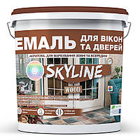 Эмаль акриловая Для Окон и Дверей SkyLine Wood Белая 10 л