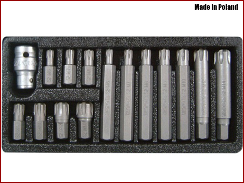 Набір біт RIBE М6-М14 з перехідником 1/2" Yato YT-0419