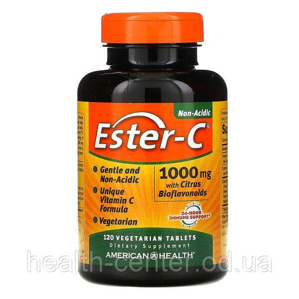 Вітамін С нейтральний Ester-C з біофлавоноїдами 1000 мг 120 таб Естер Сі American Health USA