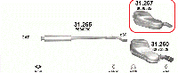 Глушитель Volvo V70 2.3 турбо 2000 - 2004 гг