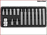 Набор бит Торкс Torx Yato 15 ед в металлическом кейсе YT-0417