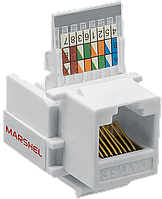 Комп'ютерне модульне гніздо RJ45 CAT.5E ТМ"MARSHEL" підходить до розеток VI-KO