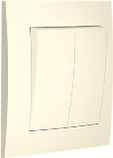 Вимикач двухкл. серія "IDEAL BEIGE" ТМ"MARSHEL", фото 3