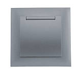 Розетка одномісна з заземленням бризгозахищена серія "IDEAL SILVER" ТМ"MARSHEL", фото 4
