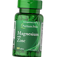 Магний цинк Puritan's Pride Magnesium with Zinc 100 таб