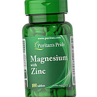 Магний цинк Puritan's Pride Magnesium with Zinc 100 таблеток