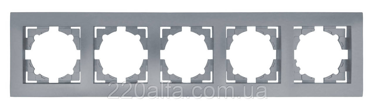 Рамка п'ятимісна серія "IDEAL SILVER" ТМ"MARSHEL"