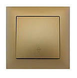 Вимикач одноклав. прохідний (2 напрямки) серія "IDEAL GOLD" ТМ"MARSHEL", фото 3