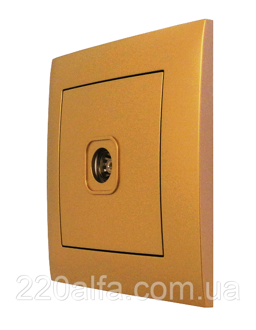 Розетка телевізійна серія "IDEAL GOLD" ТМ"MARSHEL"