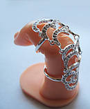 Кільце жіноче срібне "На весь палець", фото 4