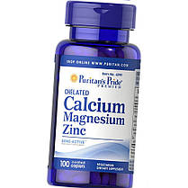 Кальцій магній цинк Chelated Calcium Magnesium Zinc 100 таб, фото 4