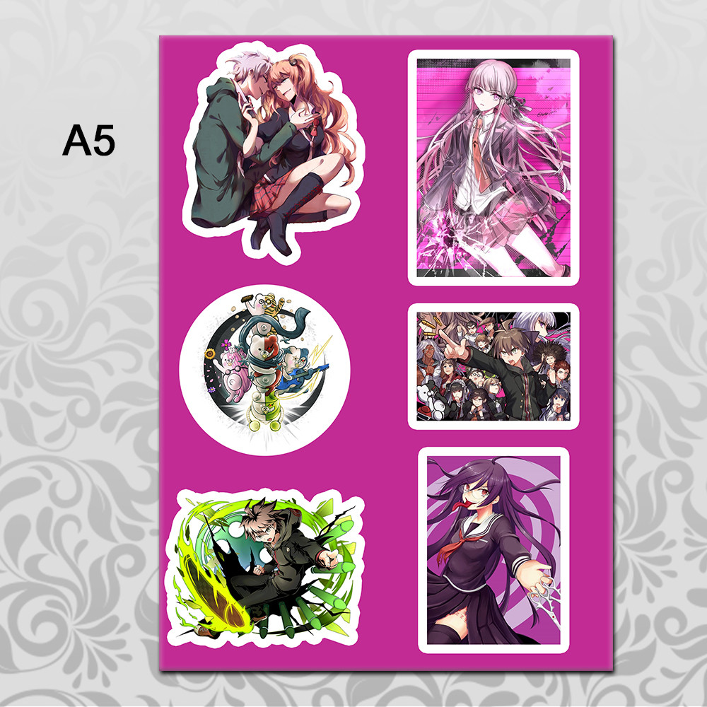 Стікери А5 Аніме Danganronpa без порізки