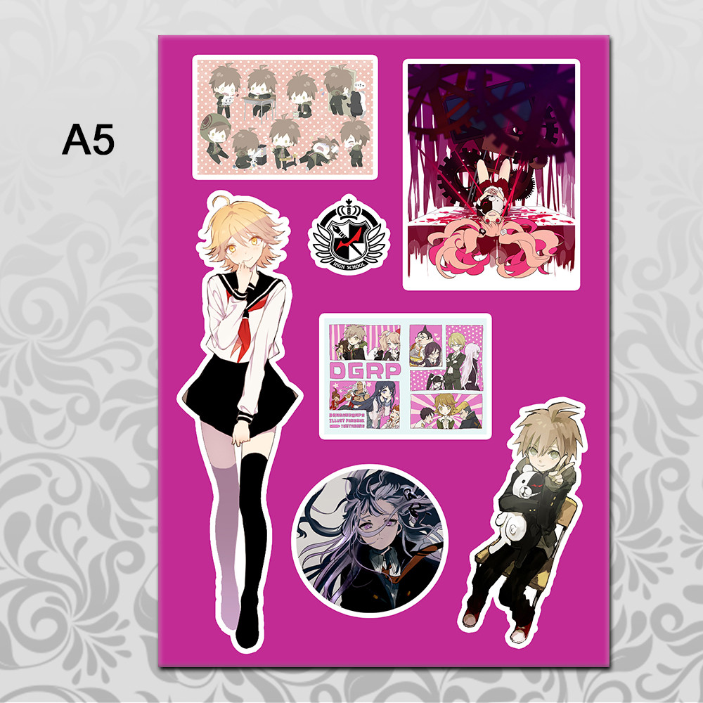 Стікери А5 Аніме Danganronpa без порізування 06