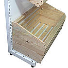 Дерев'яний хлібний кошик 510×946 мм, кошик хлібний великий Рістел, дерев'яний кошик на хлібний стелаж, фото 3