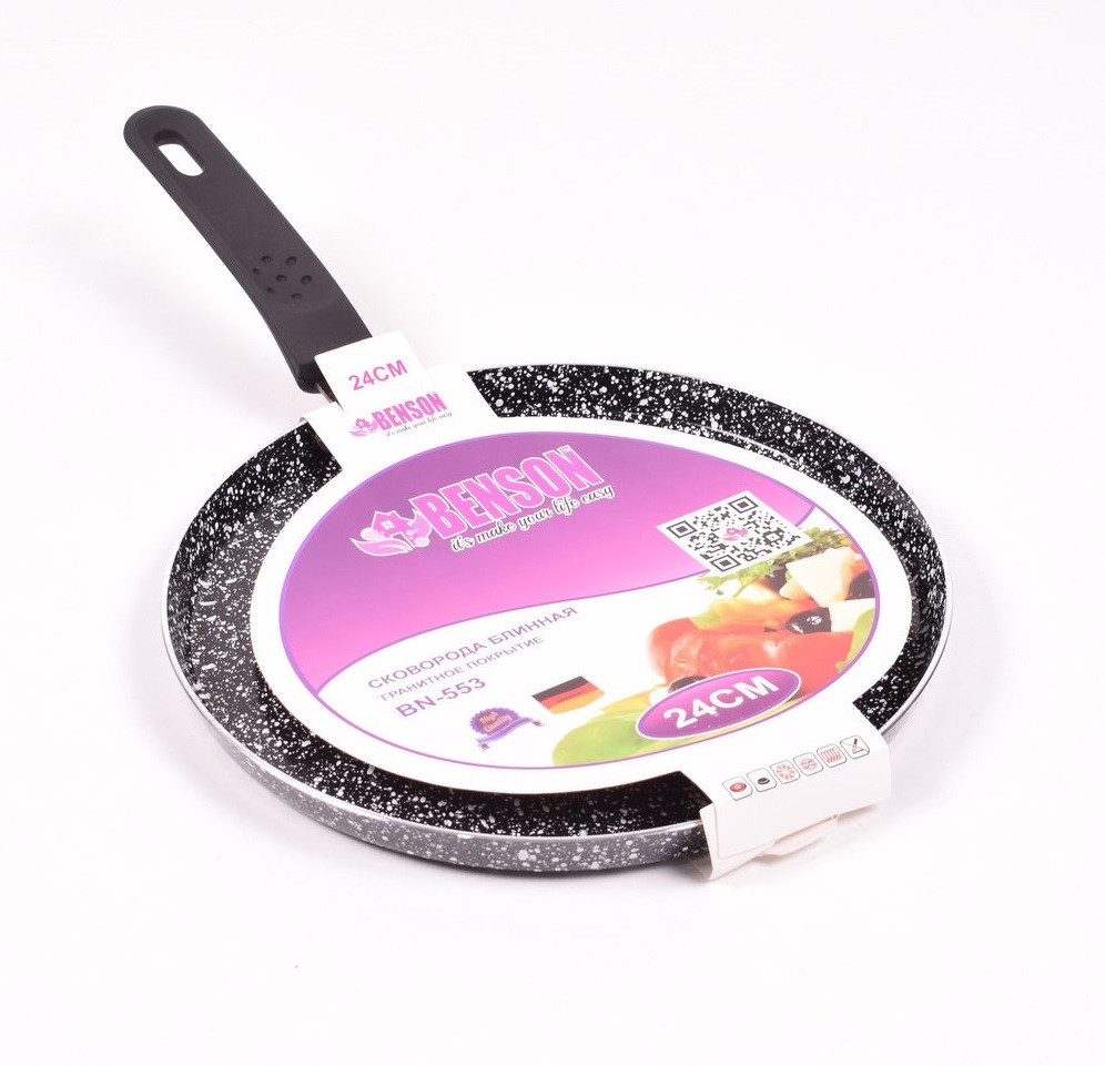 Сковорода для млинців з антипригарним покриттям Benson BN-553-24 см