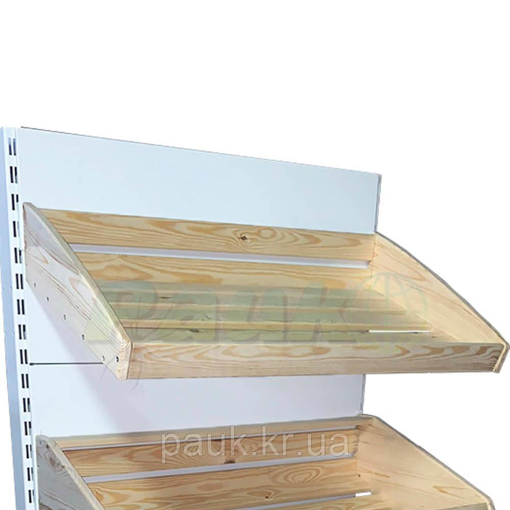 Кошик хлібний малий Рістел 126×946 мм, дерев'яний хлібний кошик на торговий стелаж, фото 1