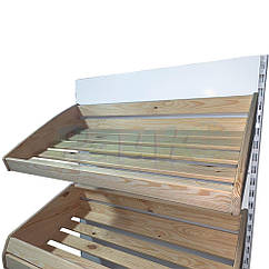 Кошик хлібний малий Рістел 126×746 мм, дерев'яний кошик для хліба на торговий стелаж