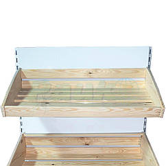 Кошик хлібний малий 126×596 мм, дерев'яний хлібний кошик на стелаж Рістел