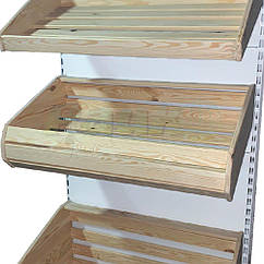 Хлібний кошик середній 343×596 мм, дерев'яний хлібний кошик на стелаж Рістел