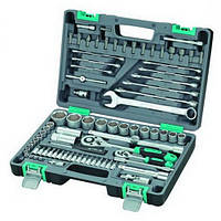 Набір інструменту, 1/2", 1/4", CrV, пластиковий кейс 82 предм. STELS (14105)