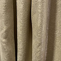 Щільна шторна тканина велюр блекаут софт карамельного кольору, висота 2.8 м на метраж (250-5), фото 7