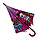 Дитяча парасоля-тростина, напівавтомат "LOL" від Flagman, фіолетовий зі сніжинками, N0147-1, фото 4