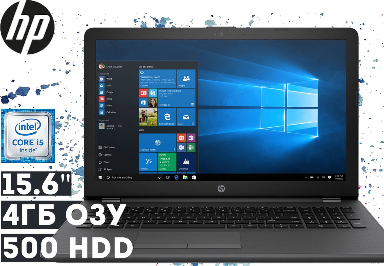 Ноутбук HP 255 G6 15.6" HD WLED (Intel Core i5-7200u, 4 ГБ ОП DDR4, 500 HDD, DVD-RW, Windows 10)