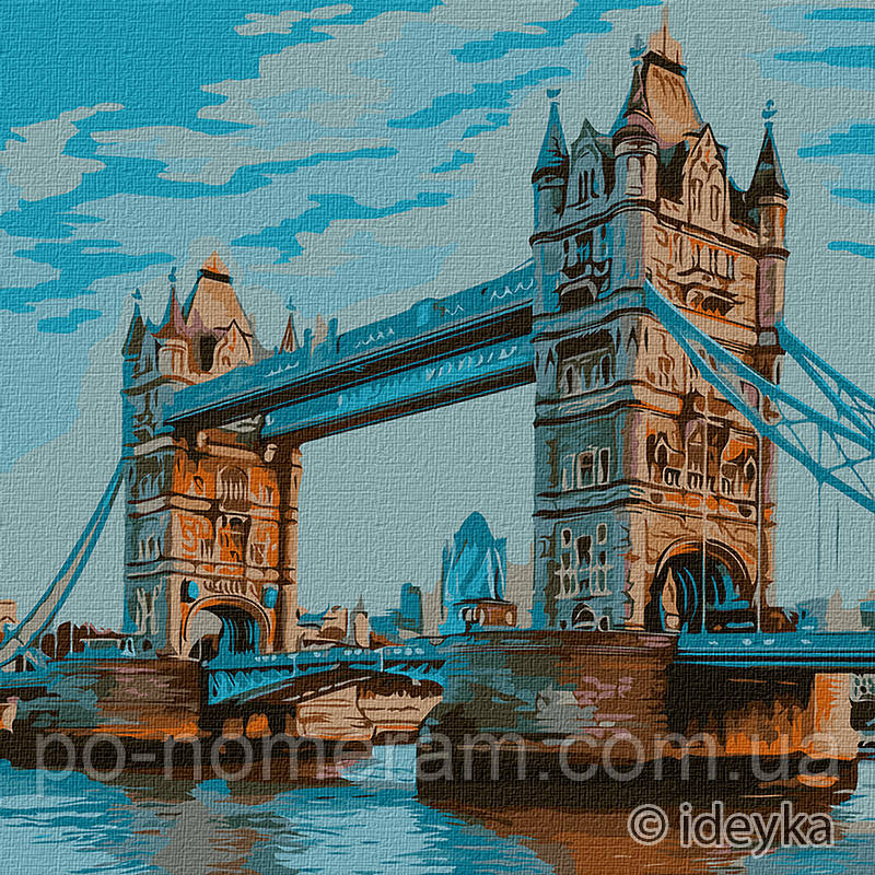 Акційна Малювання по номерам Ідейка Тауерський міст (KHO3598) 50 х 50 см, фото 1