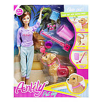 Кукла с собакой Anlily брюнетка R/KID-341406